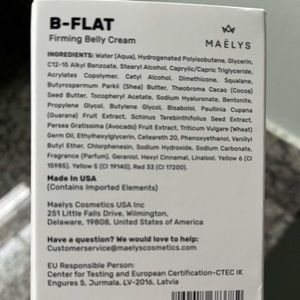 B-Flat body firming cream. New in Box
